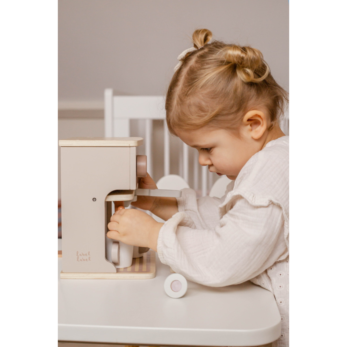 Label Label Holz Crêpe-Maker - Nougatfarbener Crêpe-Macher Für Zu Hause