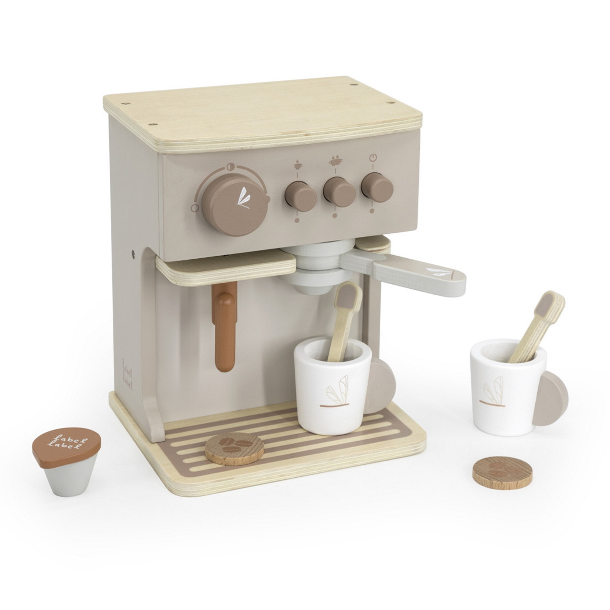 Label Label Nougat Houten Espresso Machine