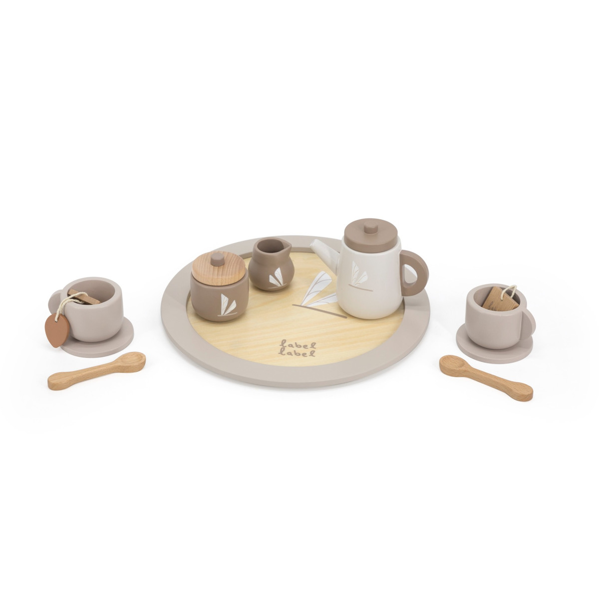 Label Label Nougat Houten Theeservies Set