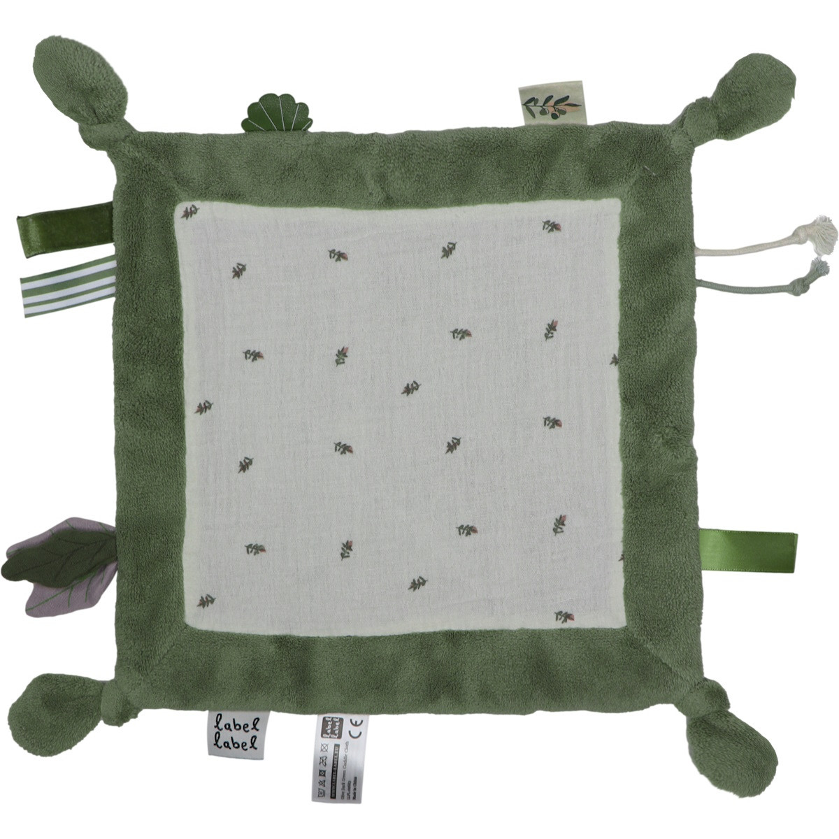 Label Label Olijf Donkergroen Knuffeldoekje
