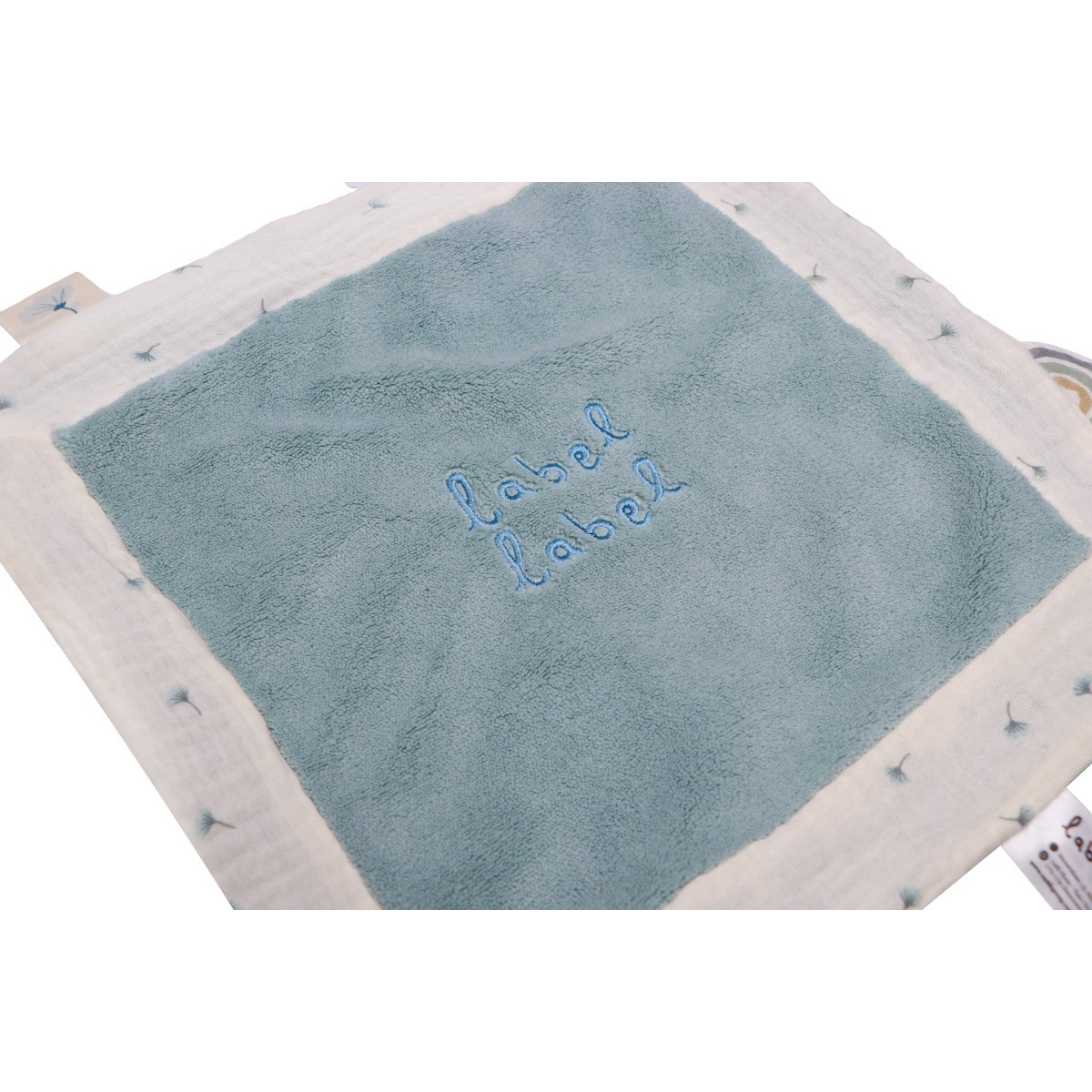 Label Label Paardenbloem Blauw Knuffeldoekje