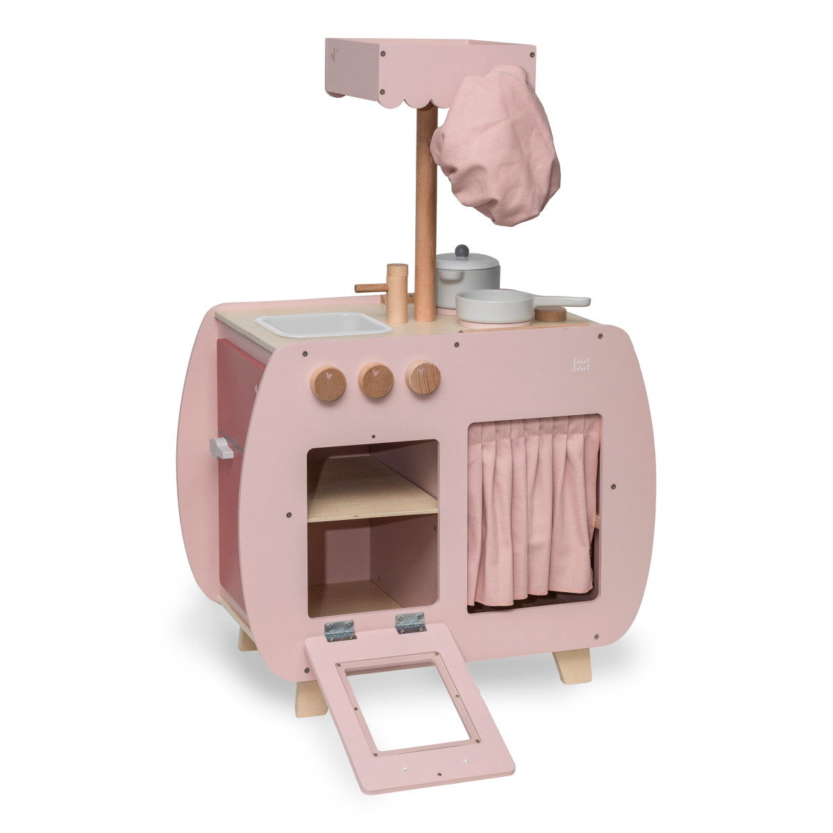 Label Label Roze Houten Bistro Keuken