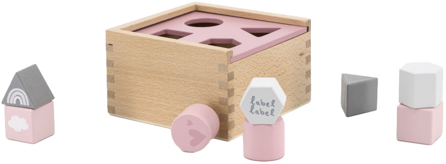 Label Label Roze Houten Vormenstoof