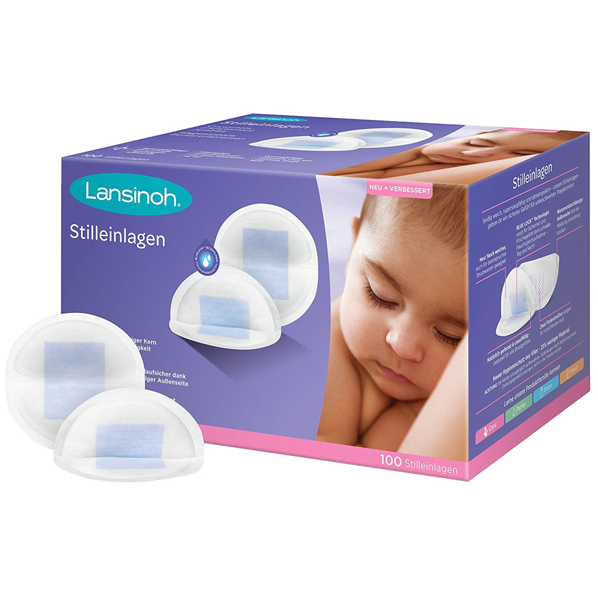 Lansinoh 100 stuks Bluelock Wegwerp Borstcompressen