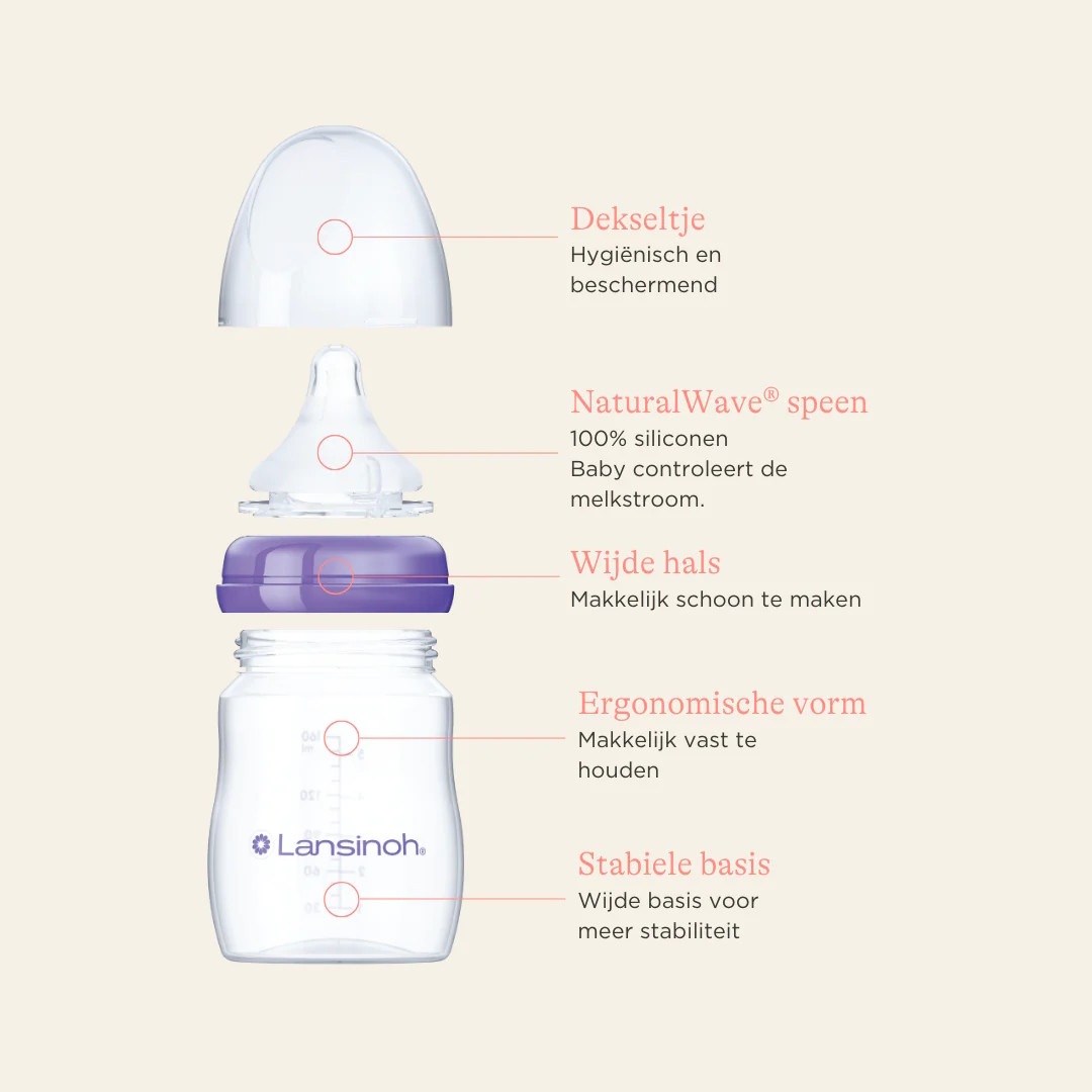 Lansinoh 160 ml Natural Wave Fles