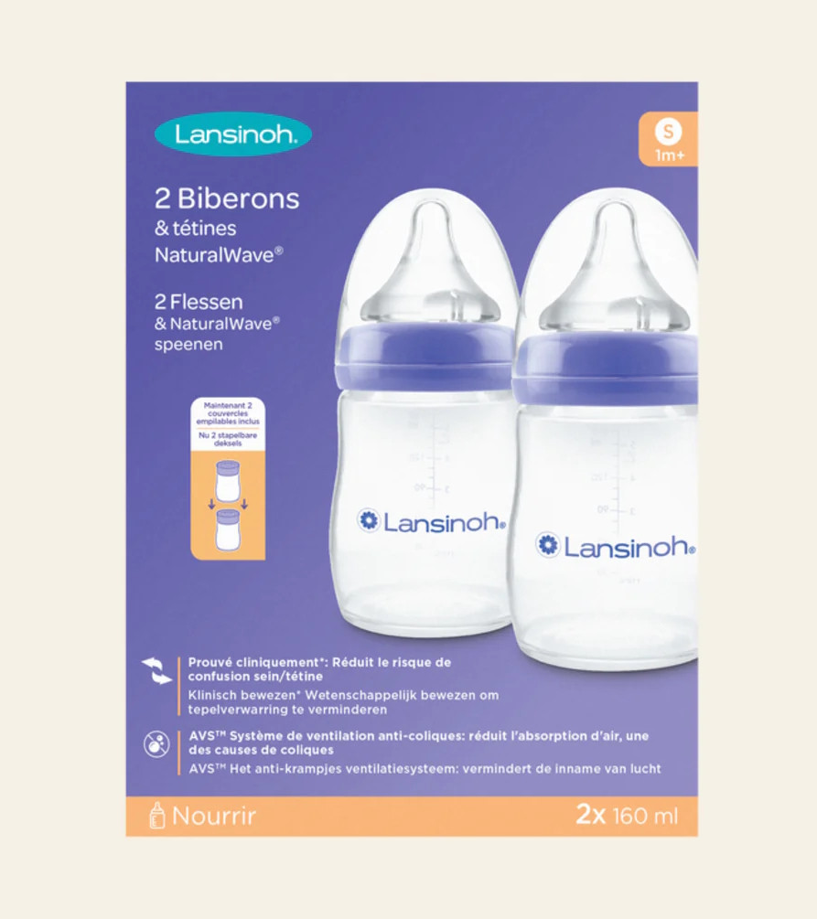Lansinoh 2 stuks 160 ml Natural Wave Flesjes