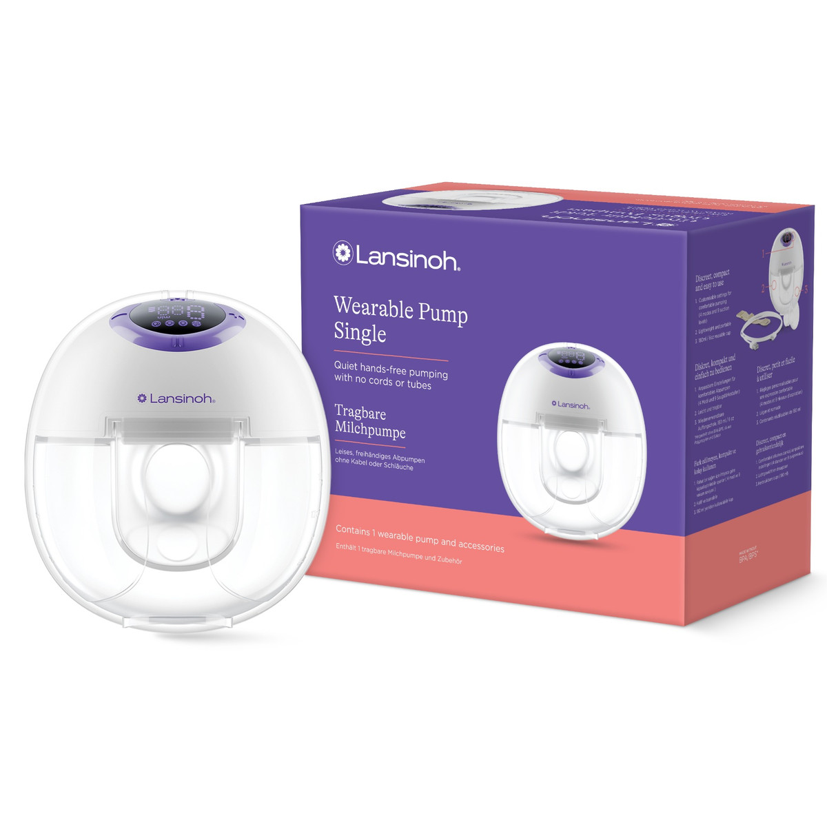 Lansinoh Hands-Free Elektrische Borstkolf