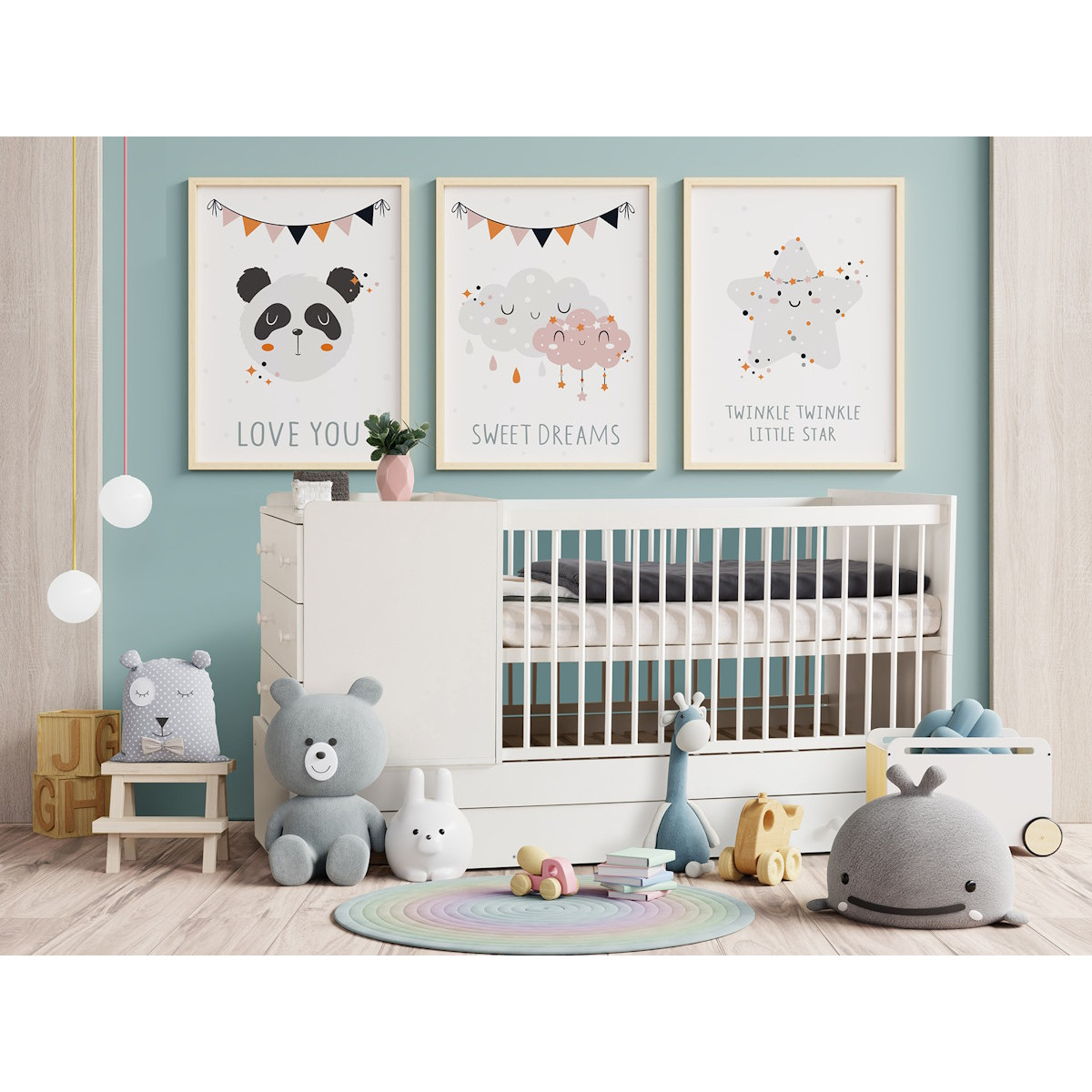 2-in-1 Ledikant en Commode Lize Wit