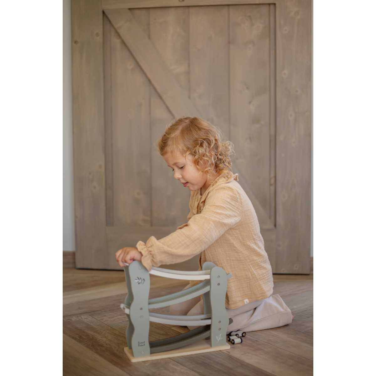 Label Label Olijfgroen Houten Autobaan