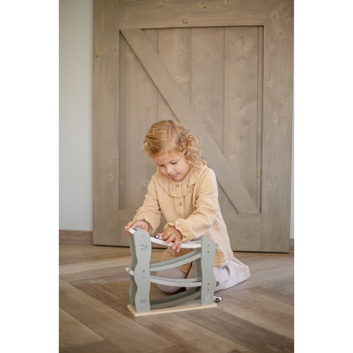 Label Label Olijfgroen Houten Autobaan