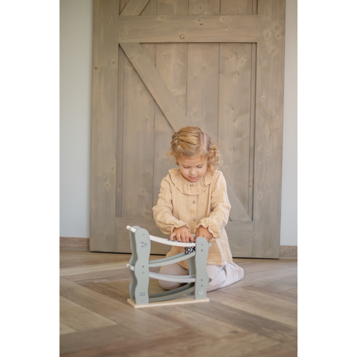 Label Label Olijfgroen Houten Autobaan