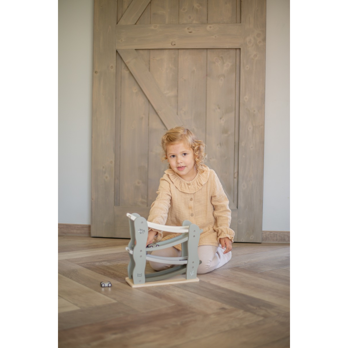 Label Label Olijfgroen Houten Autobaan