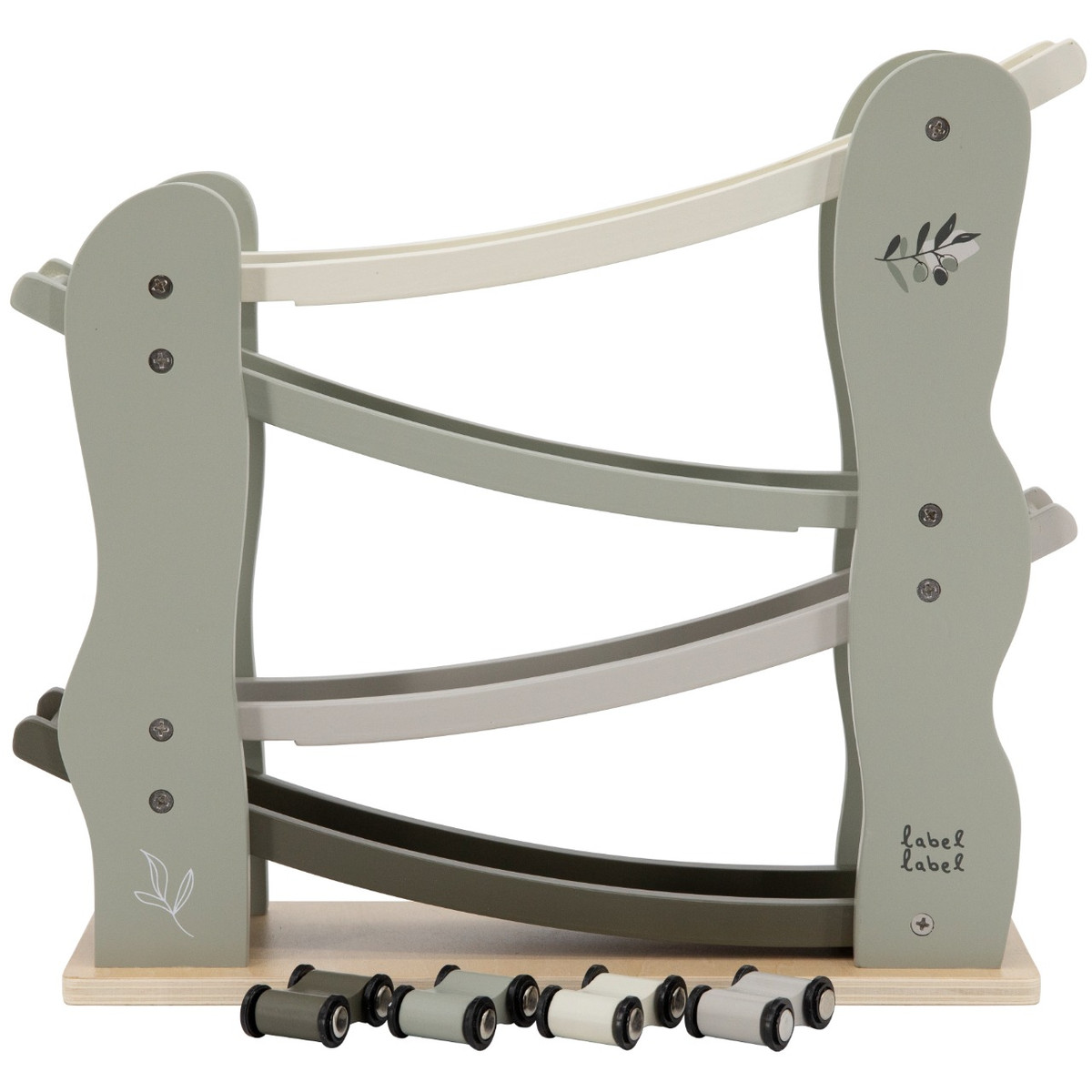 Label Label Olijfgroen Houten Autobaan