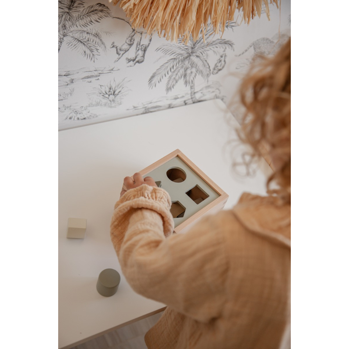 Label Label Olijfgroen Houten Vormenstoof