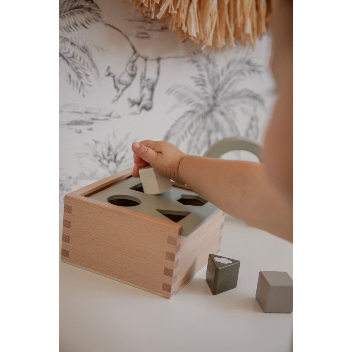 Label Label Olijfgroen Houten Vormenstoof