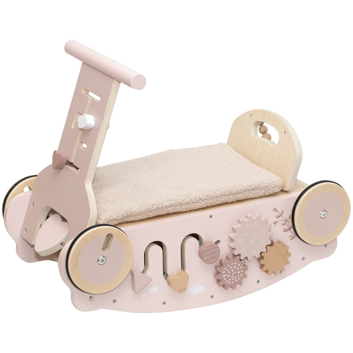 Label Label Roze Houten 3-in-1 Looptrainer / Loopauto