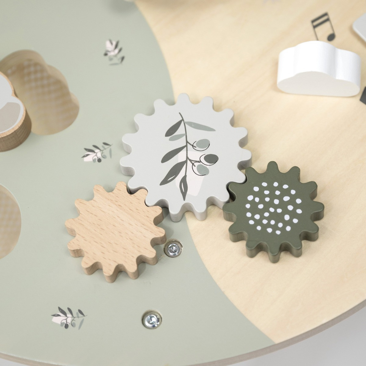 Label Label Olijfgroen Houten Activiteitentafel