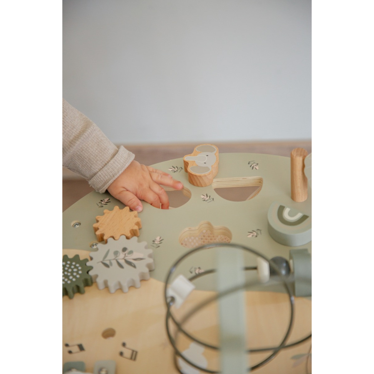 Label Label Olijfgroen Houten Activiteitentafel