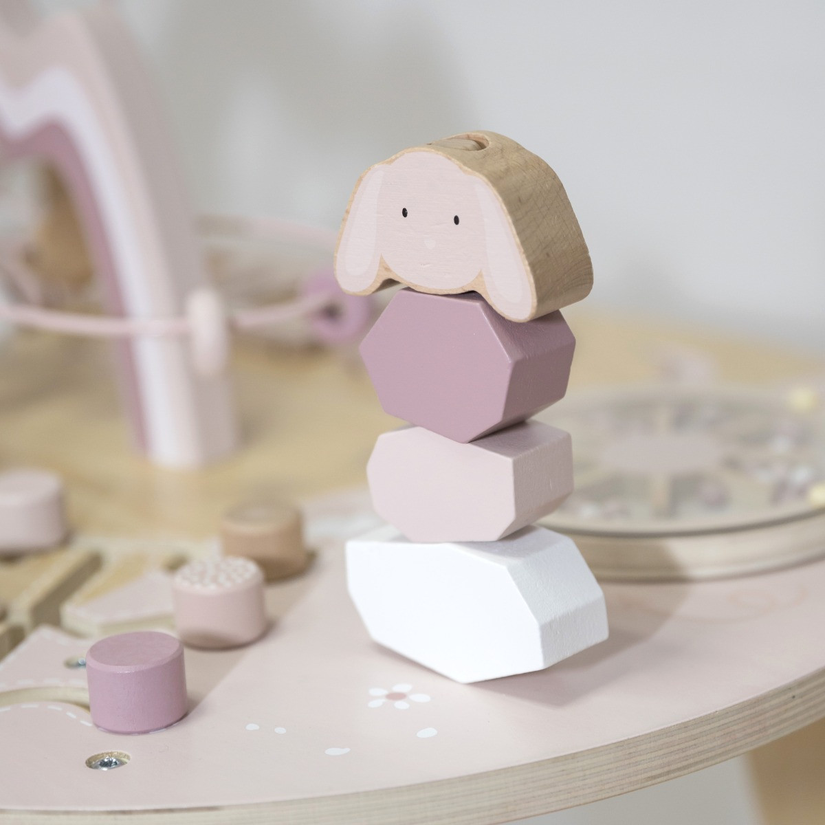 Label Label Roze Houten Activiteitentafel