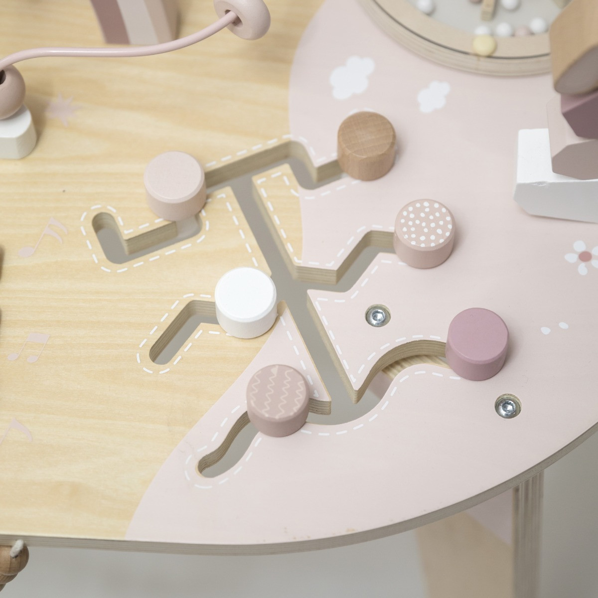 Label Label Roze Houten Activiteitentafel