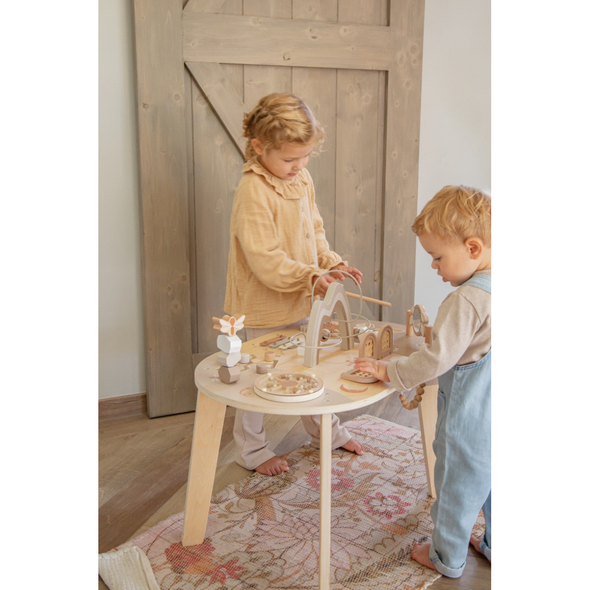 Label Label Roze Houten Activiteitentafel