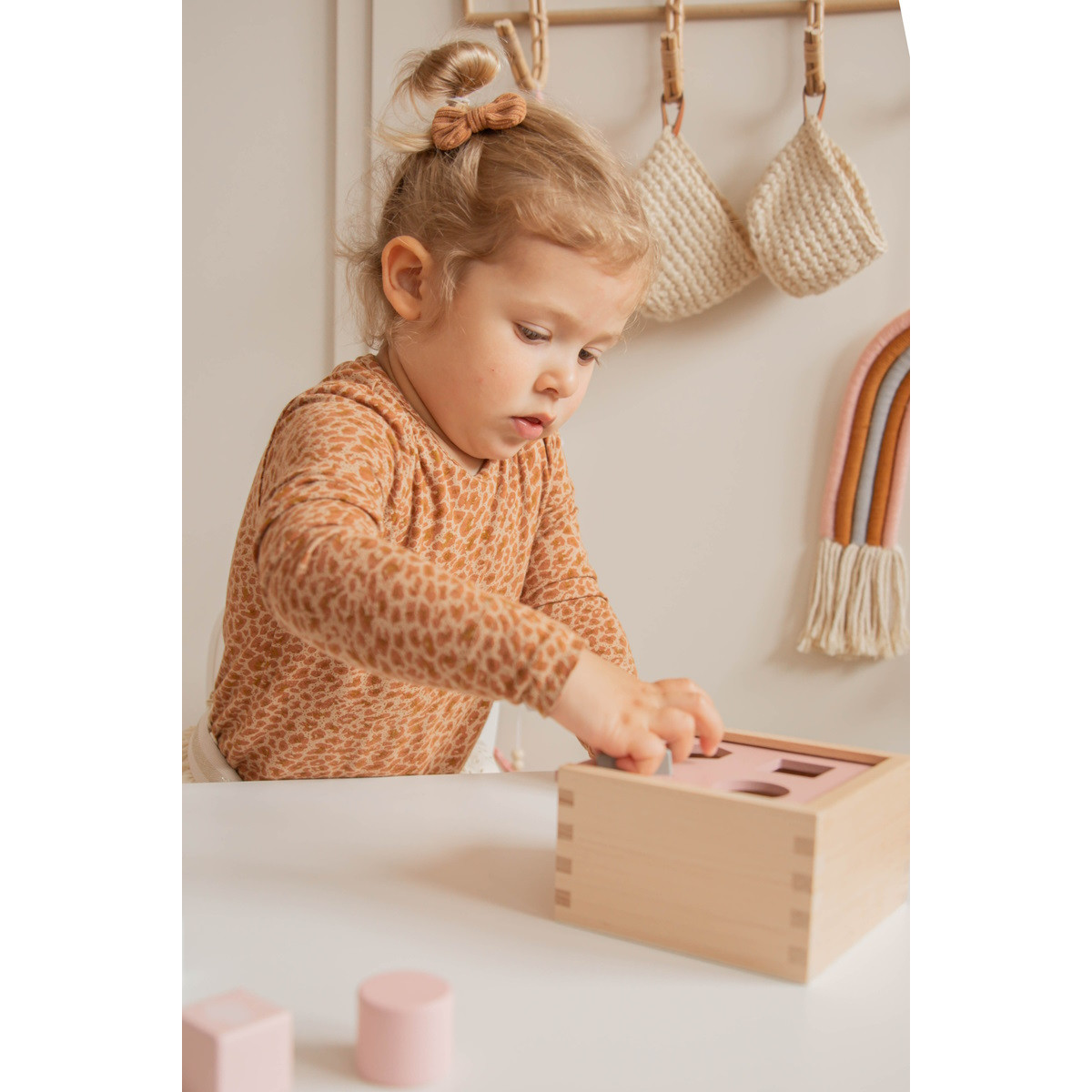 Label Label Roze Houten Vormenstoof