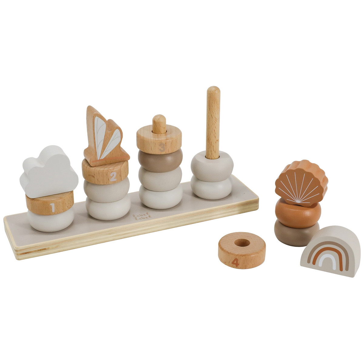 Label Label Nougat Houten Stapelringen