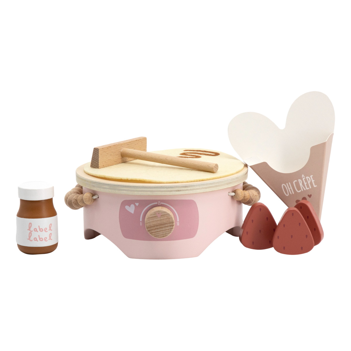 Label Label Roze Houten Crepe Maker
