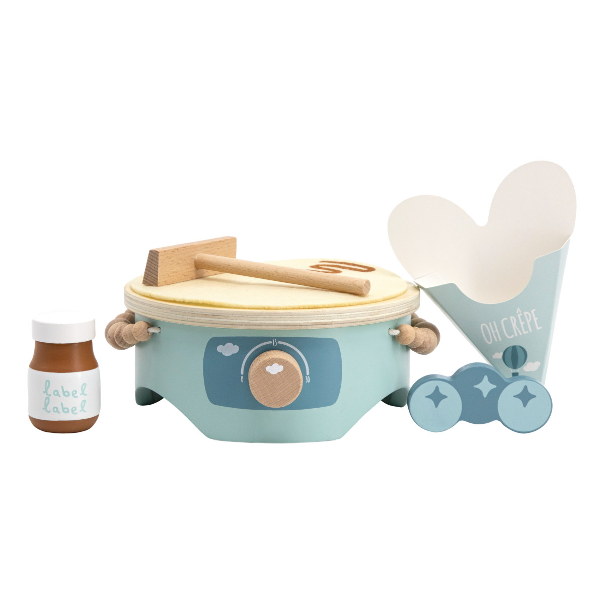 Label Label Groen Houten Crepe Maker