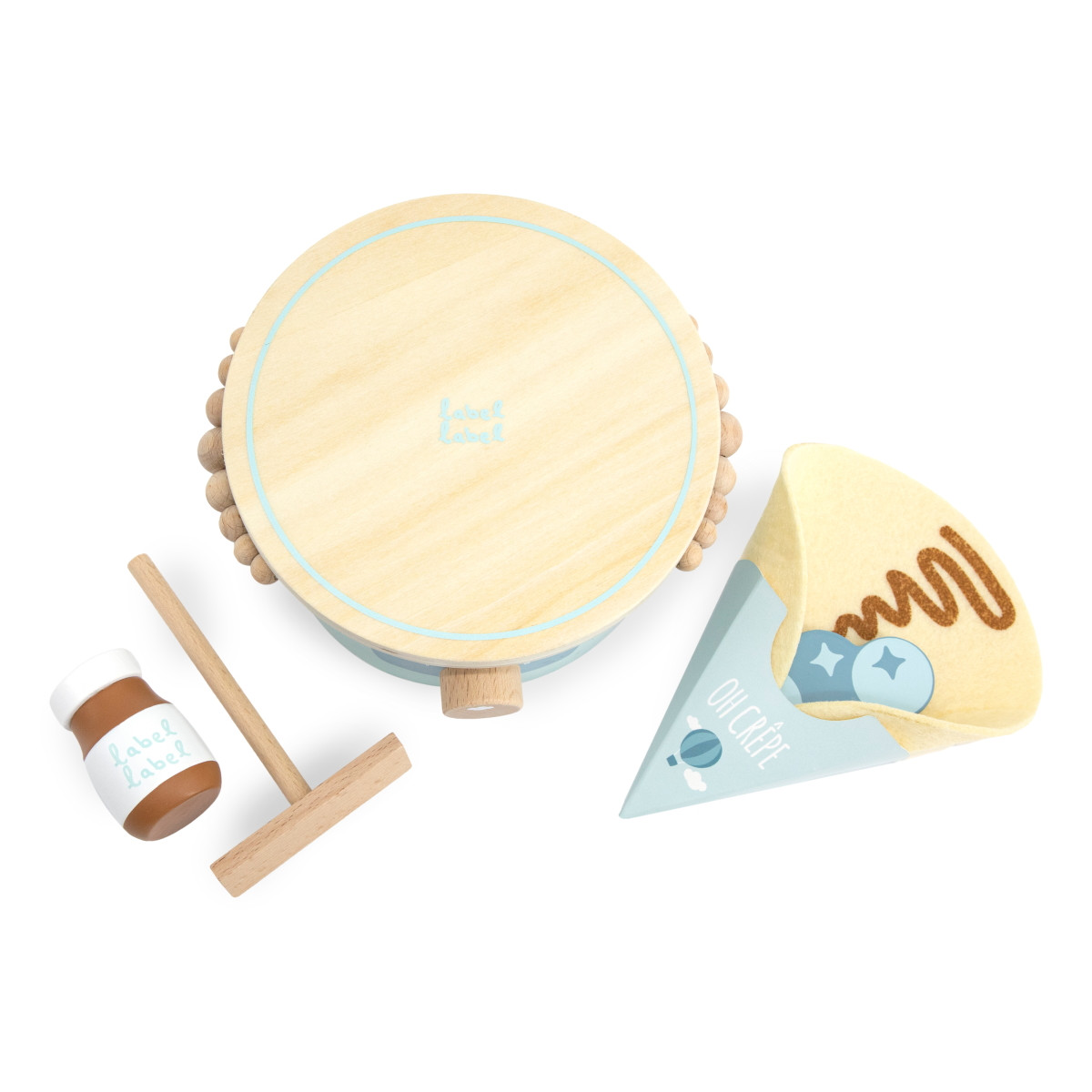 Label Label Groen Houten Crepe Maker