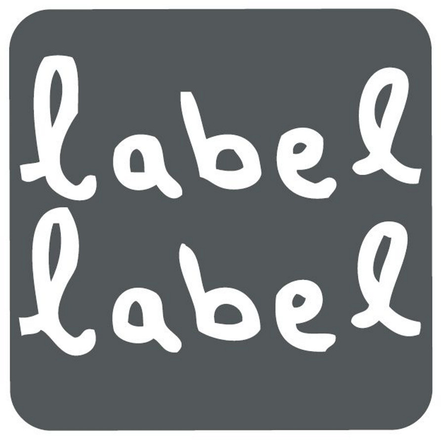 Label Label Blauw Houten Vormenstoof
