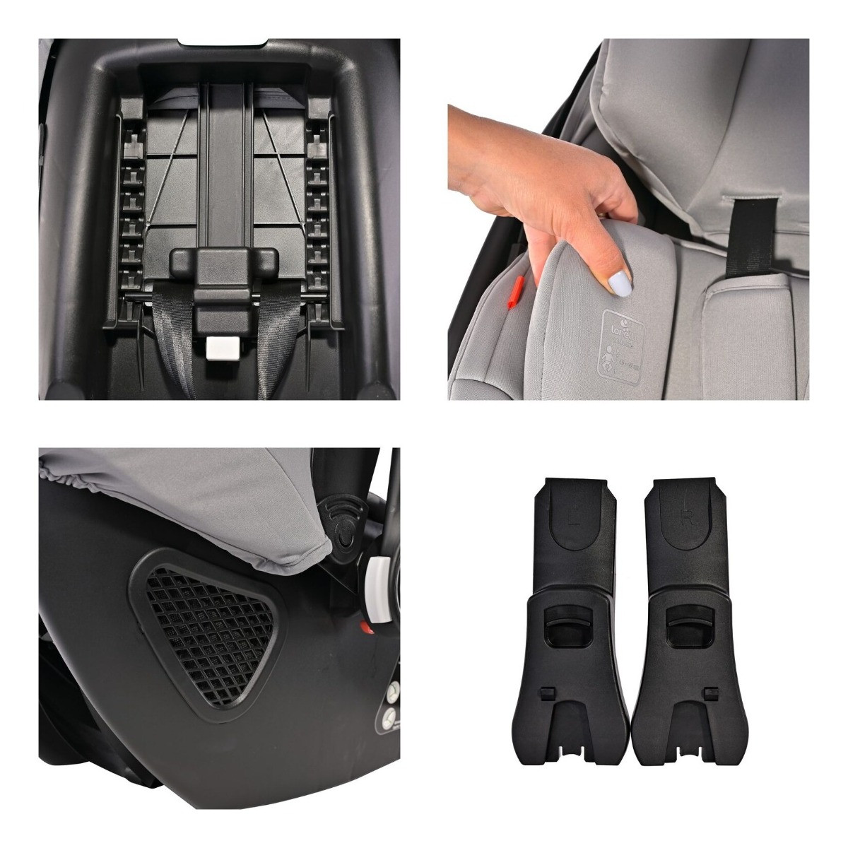 Lorelli Aspen Black 3-in-1 Combi Kinderwagen met i-Size Autostoel