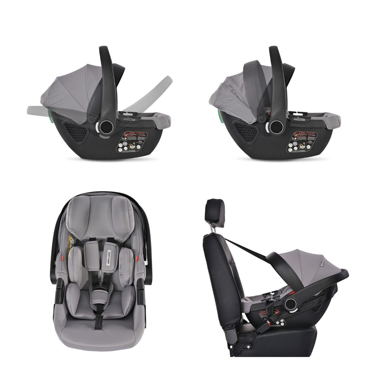 Lorelli Aspen Grey 3-in-1 Combi Kinderwagen met i-Size Autostoel