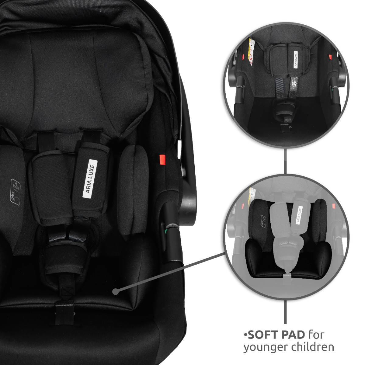 Lorelli Aria Luxe Black 40-87 cm i-Size Autostoel