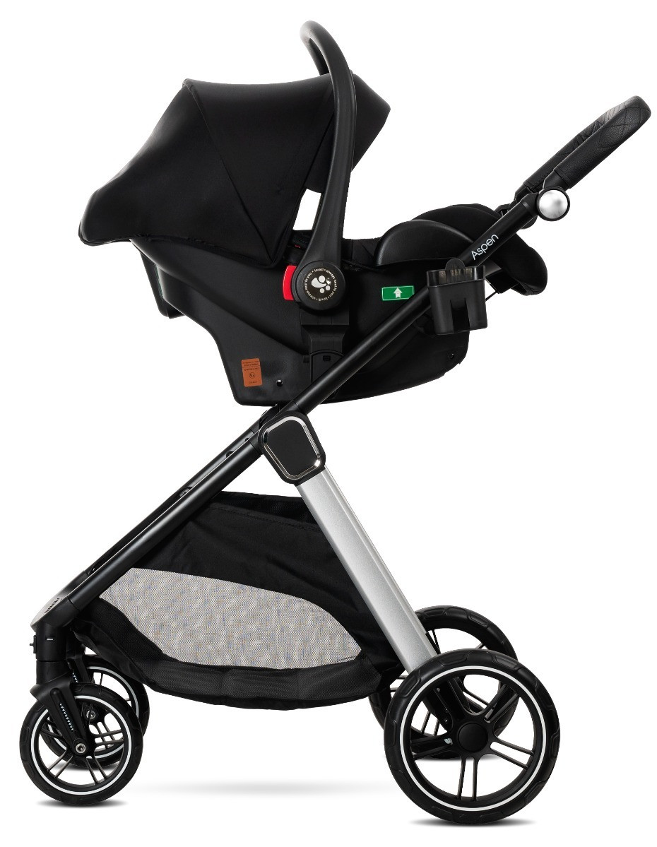 Lorelli Aspen Black 3-in-1 Combi Kinderwagen met i-Size Autostoel