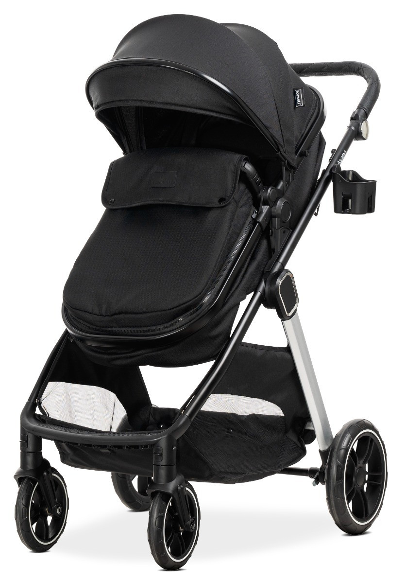 Lorelli Aspen Black 3-in-1 Combi Kinderwagen met i-Size Autostoel