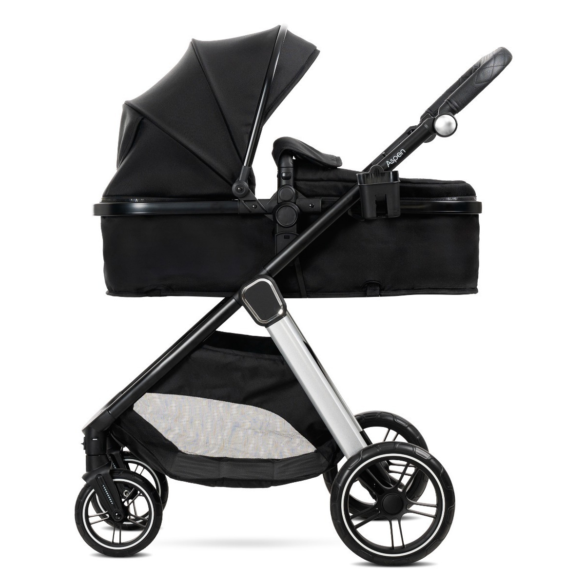 Lorelli Aspen Black 3-in-1 Combi Kinderwagen met i-Size Autostoel