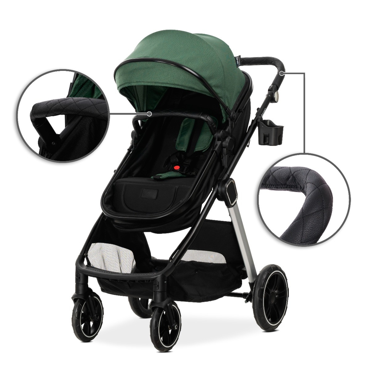 Lorelli Aspen Black 3-in-1 Combi Kinderwagen incl. i-Size Autostoel