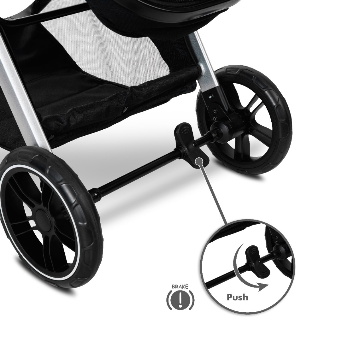 Lorelli Aspen Black 3-in-1 Combi Kinderwagen incl. i-Size Autostoel