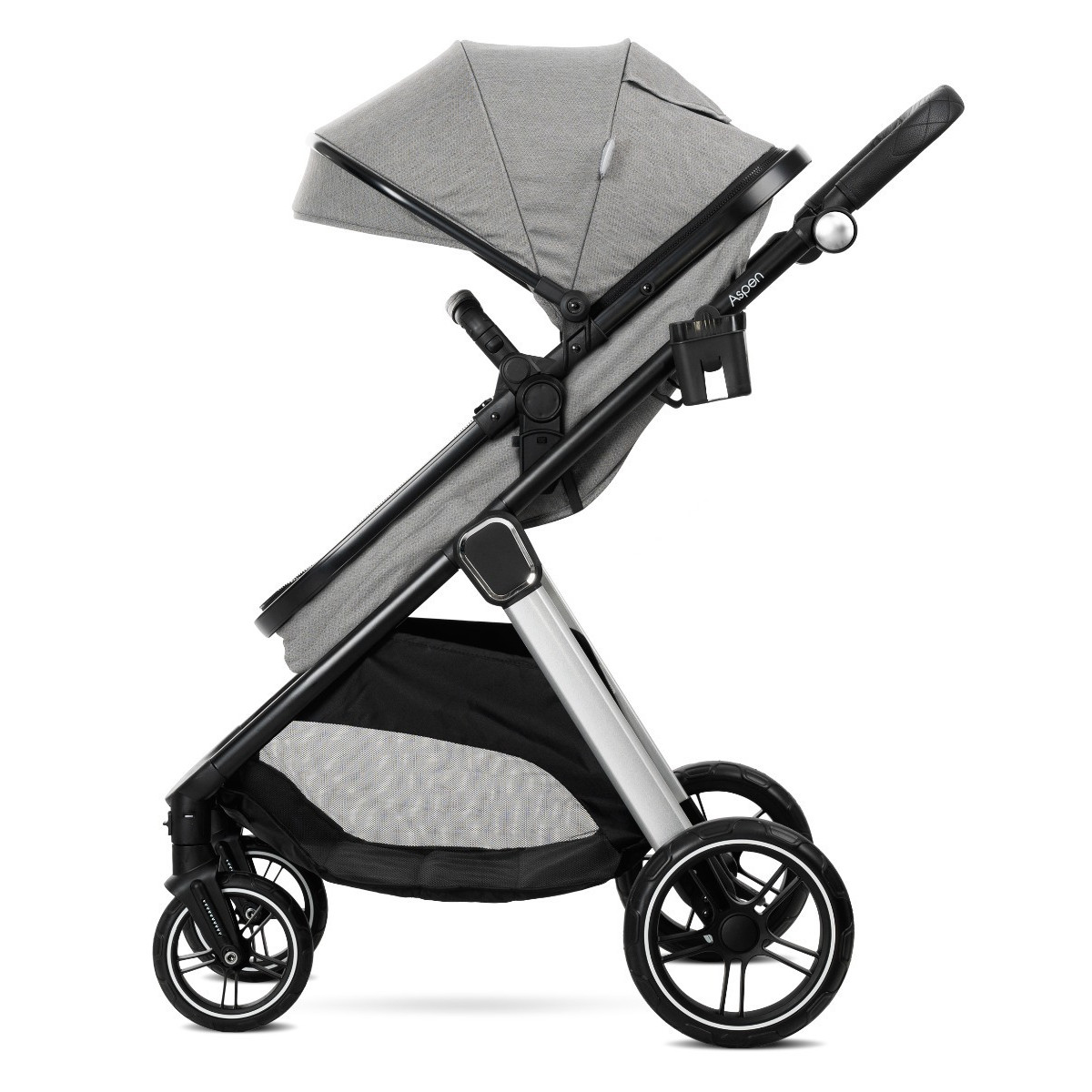 Lorelli Aspen Grey 3-in-1 Combi Kinderwagen met i-Size Autostoel