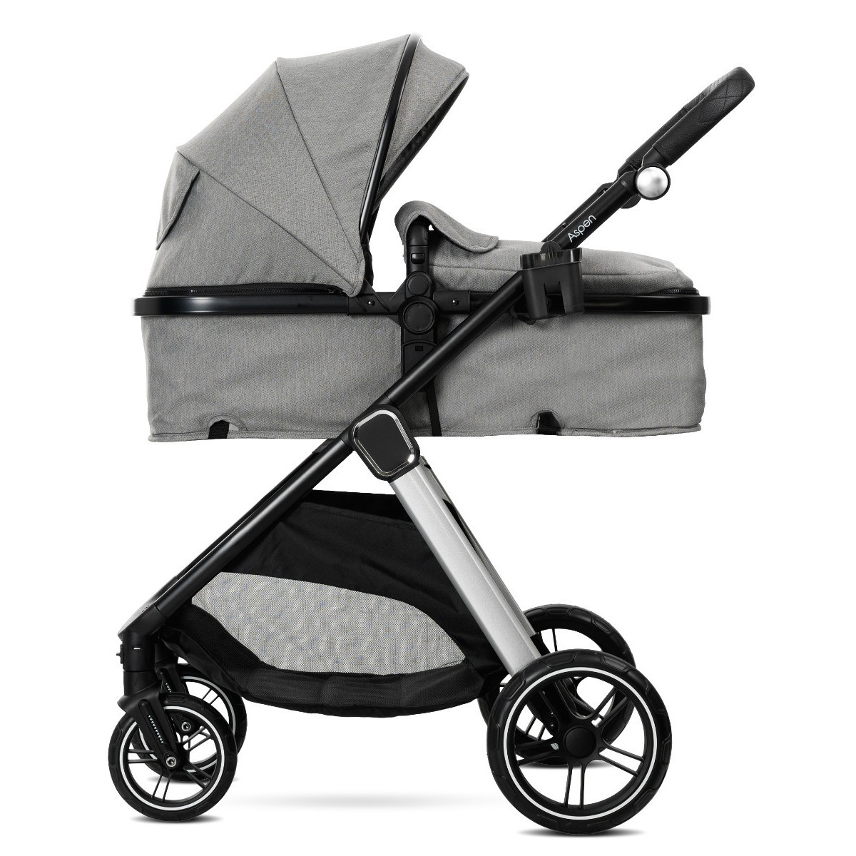 Lorelli Aspen Grey 3-in-1 Combi Kinderwagen met i-Size Autostoel