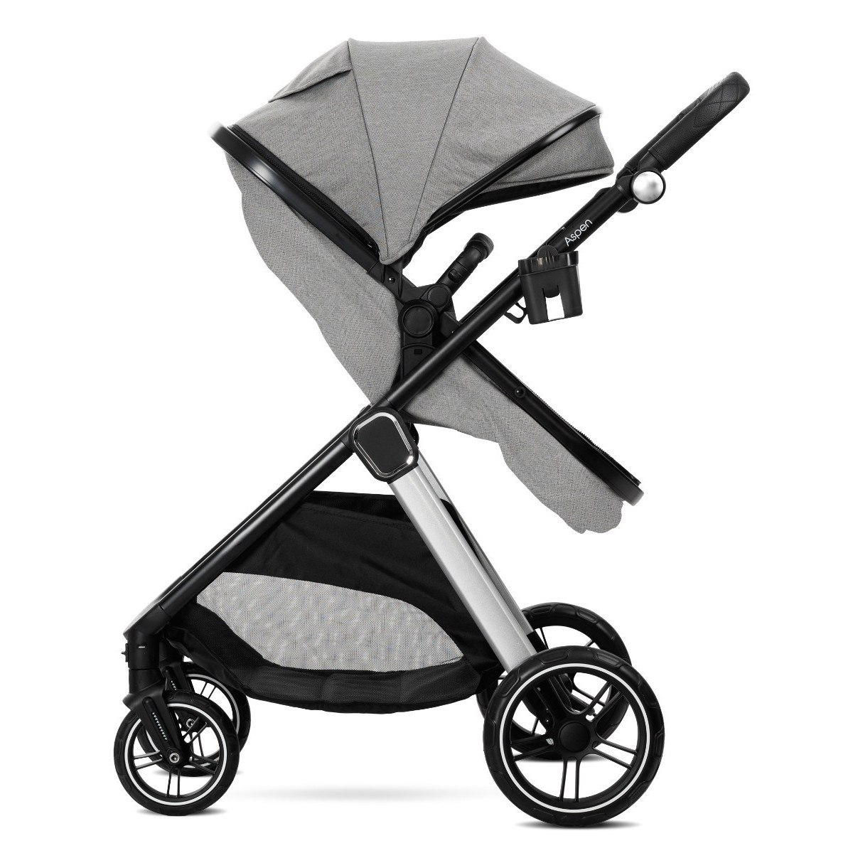 Lorelli Aspen Grey 3-in-1 Combi Kinderwagen met i-Size Autostoel