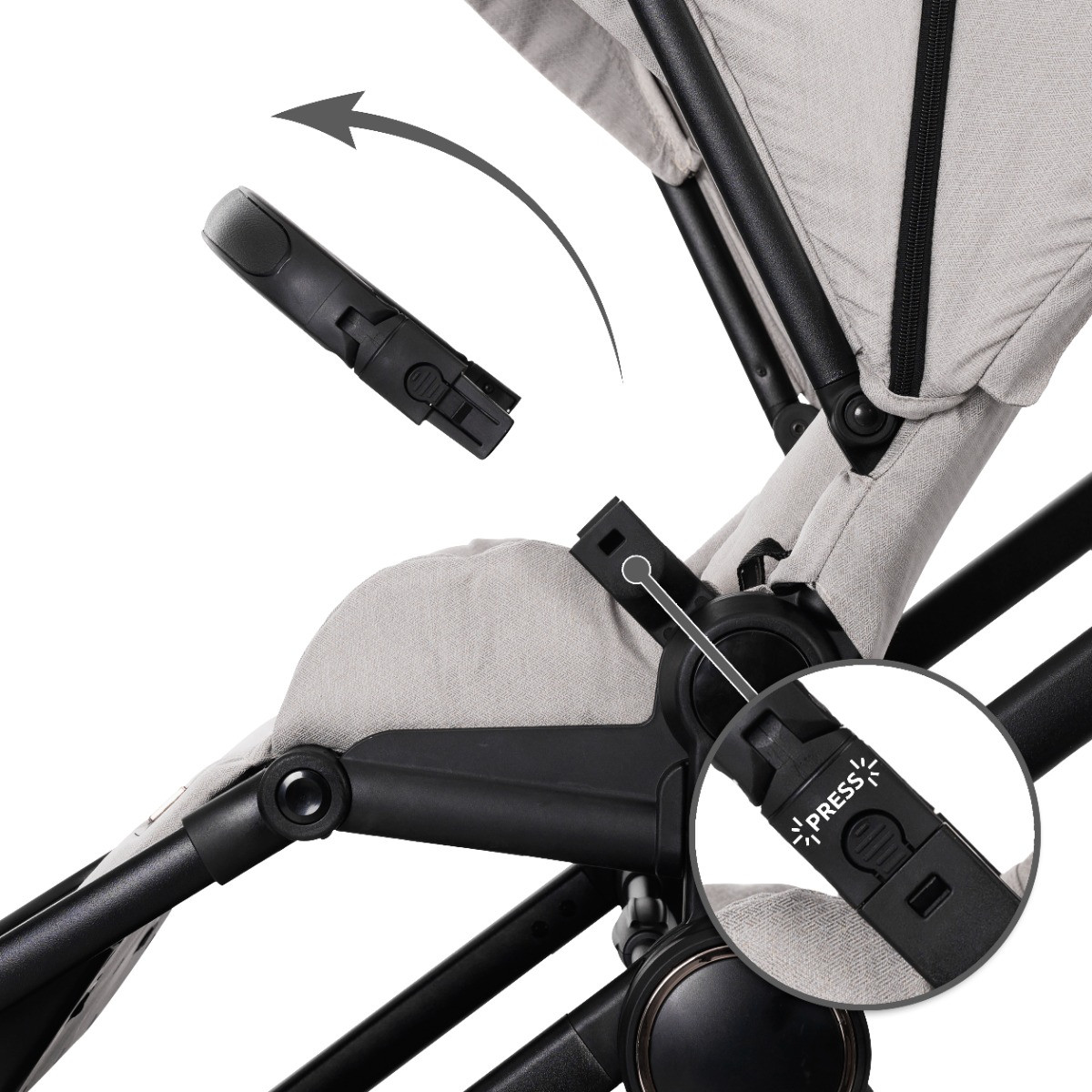 Lorelli Bianca Black 3-in-1 Kinderwagen incl. i-Size Autostoel