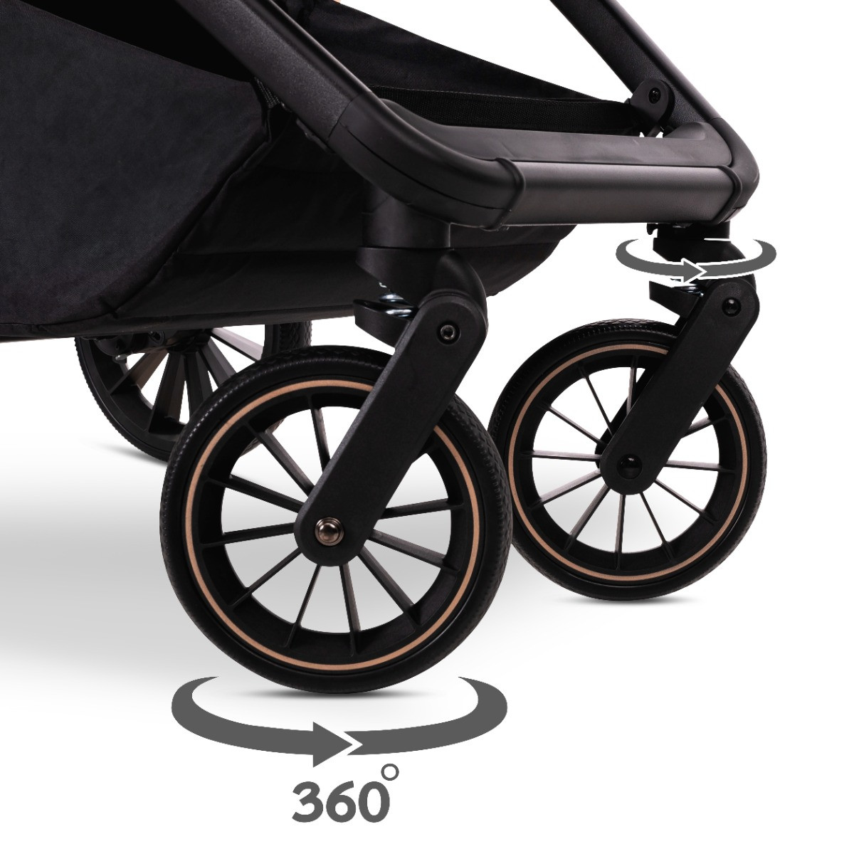 Lorelli Bianca Black 3-in-1 Kinderwagen incl. i-Size Autostoel
