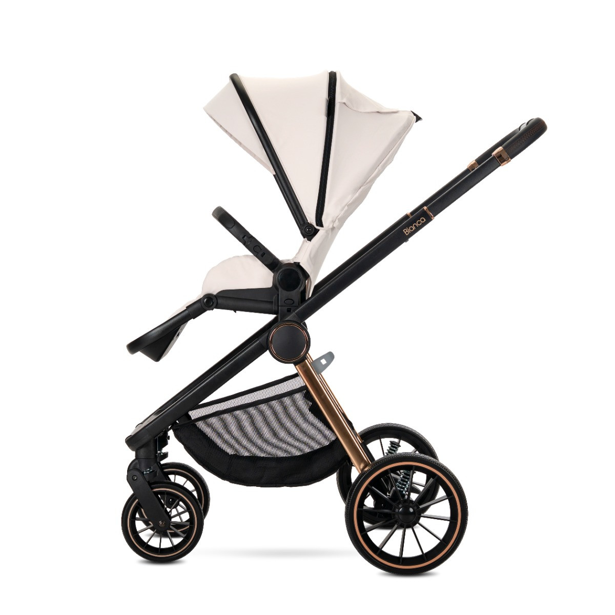 Lorelli Bianca Beige Latte 3-in-1 Kinderwagen incl. i-Size Autostoel