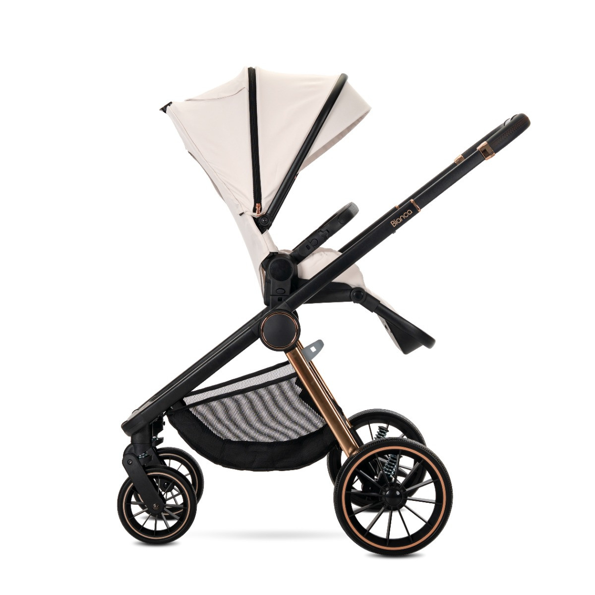 Lorelli Bianca Beige Latte 3-in-1 Kinderwagen incl. i-Size Autostoel