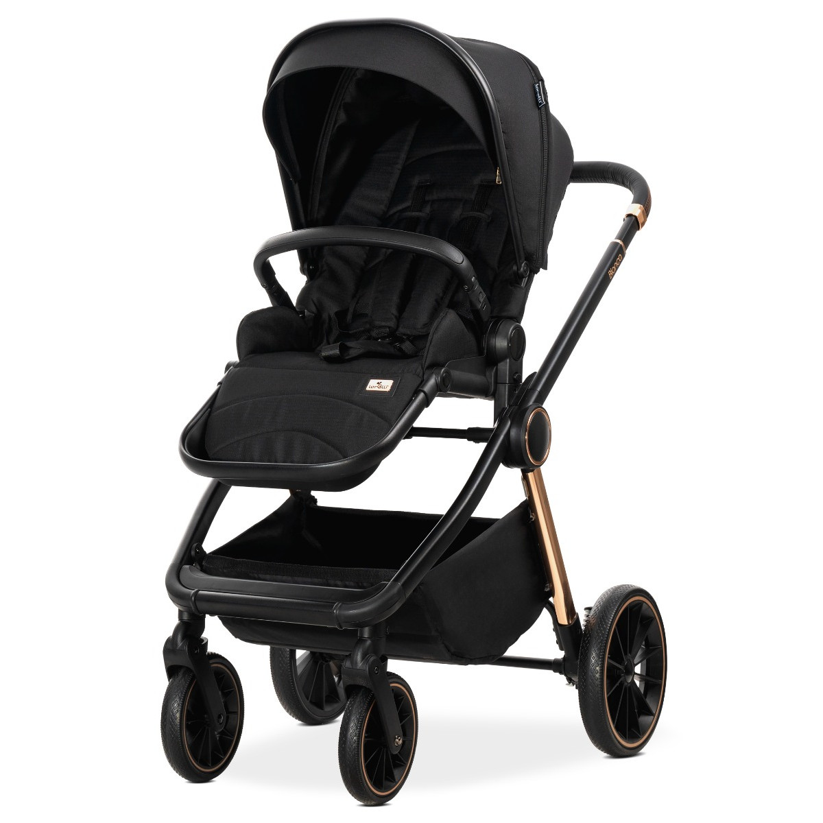 Lorelli Bianca Black 3-in-1 Kinderwagen incl. i-Size Autostoel