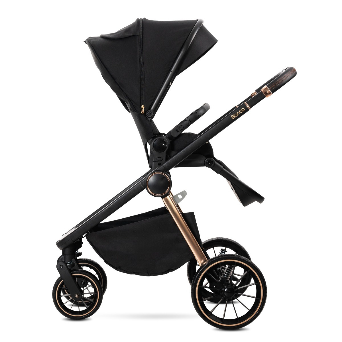 Lorelli Bianca Black 3-in-1 Kinderwagen incl. i-Size Autostoel