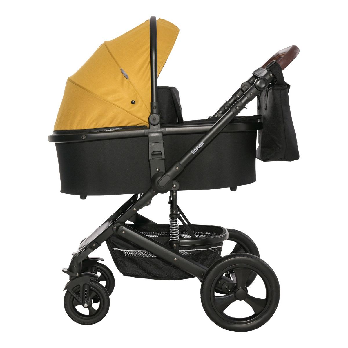 Lorelli Boston Lemon Curry 3-in-1 Kinderwagen met Spirit Autostoel