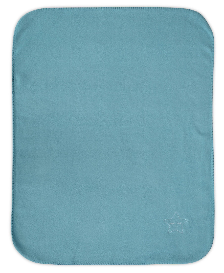 Lorelli Fleece Stone Blue Star 75x100cm Wiegdeken
